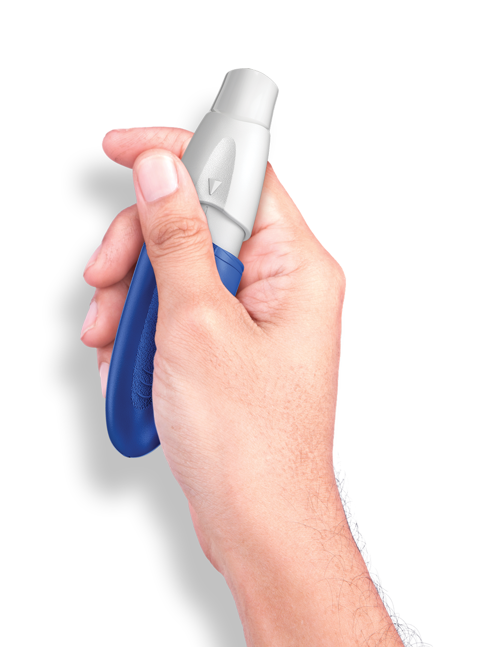 INBRIJA inhalator in een hand